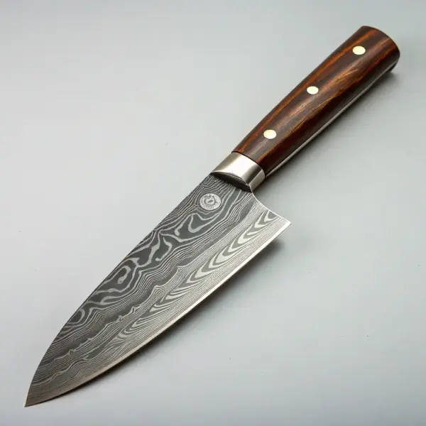Couteau de chef en acier damassé